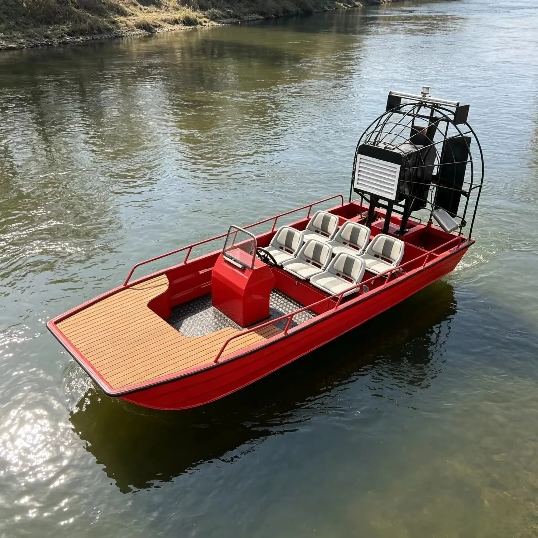 100hp High Power Airboat Designed for Shallow Shoal Marsh Fire Rescue Aquaculture