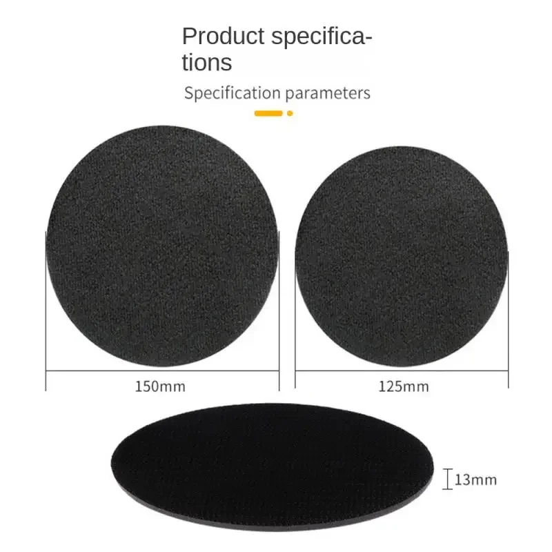 Tray Pad Wear-resistant 125mm Sandpaper Pad Perforated Cushion Grinding Disc Pad Widely Used Pneumatic Grinding Pad Easy To Use