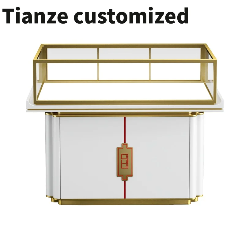 Customized-News design customized shopping mall store display cabinets mirror jewelry cabinet product showcase