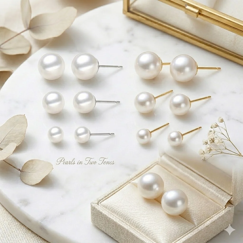 Body Jewelry Hypoallergenic - Hypoallergenic Stainless Steel White Pearl Stud