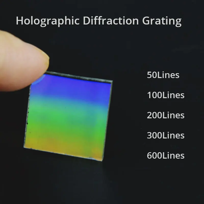 

20x20mm Float Glass Optical One Dimensional Holographic Diffraction Grating Laser Beam Spliter Interference Experiment Gratings