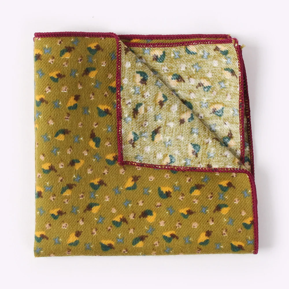 Toalla de bolsillo para traje, pañuelo estampado de algodón para hombre, bolsa para traje, toalla, moda informal, borde de estilo europeo y americano, 5 uds.