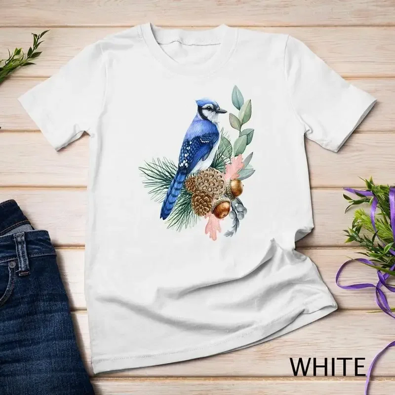 Blue Jay Bird Funny Cute Birds Animal Lover Graphic Unisex T shirt