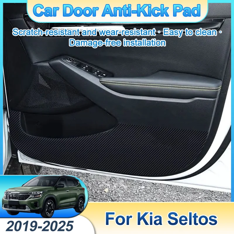 

Для Kia Seltos 2019-2025 2021 2022 2023 2024 автомобильная дверь противоударная накладка против грязи коврик защитная наклейка авто аксессуары для интерьера