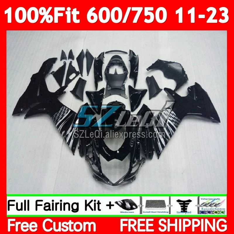 Injection For SUZUKI GSXR750 GSXR 600 750 CC K11 78No.1 Factory black GSXR600 GSXR-750 11 12 13 14 15 16 17 18 19 20 21 Fairing