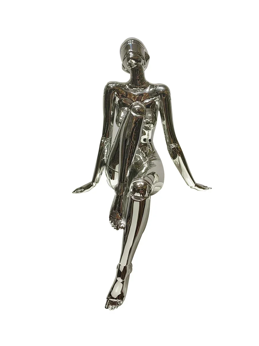 Electroplated goddess ornaments, minimalist modern abstract character sculptures, office living rooms, hotels, soft decorations