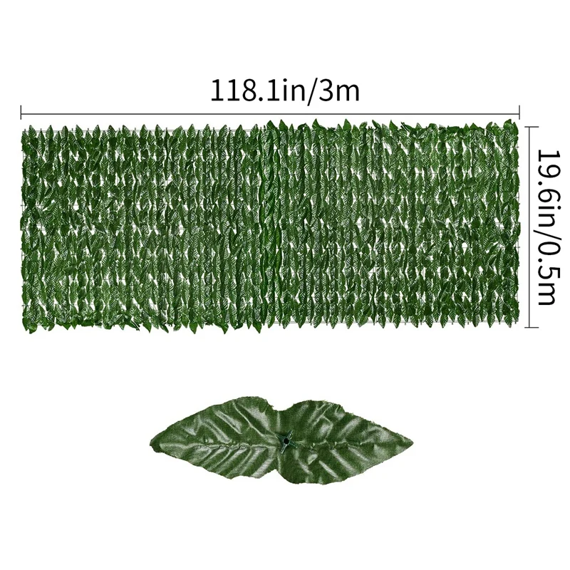 2 шт., искусственный лист, забор, экран для конфиденциальности, открытый сад, искусственный плющ, живой изгороди, лист, настенный экран для конфиденциальности, декоративный экран для забора