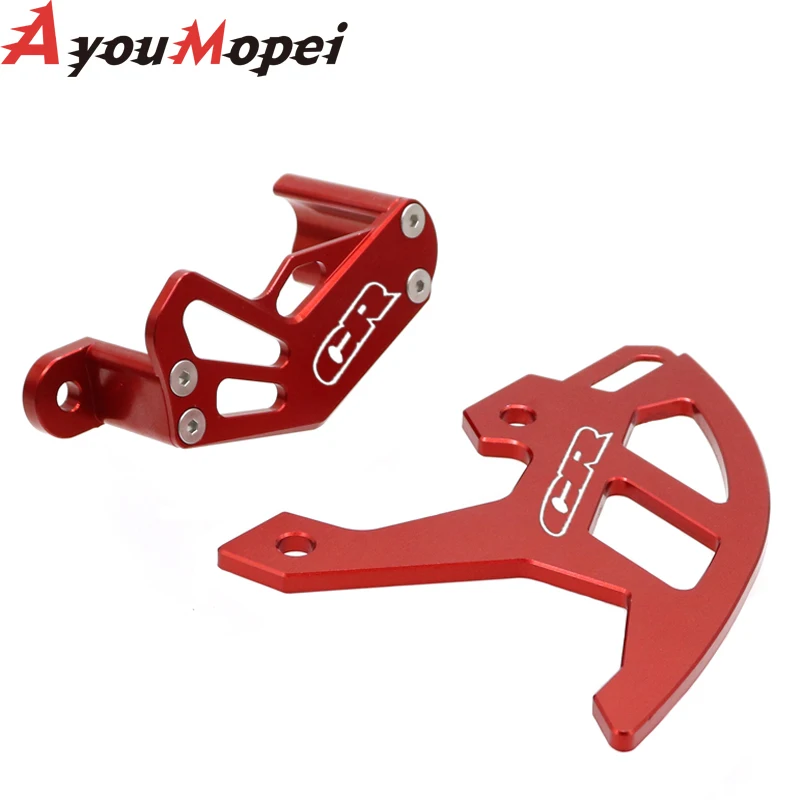 Motorcycle CR LOGO CNC Rear Brake Caliper Guard Cover Protector For Honda CR125 CR125R CR250 CR250R 125 125R 250 250R 2002-2008