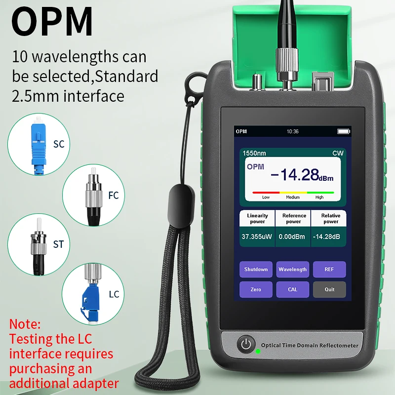 COMPTYCO 80KM Mini OTDR Multi-functional Touch Screen Optical Time Domain Reflectometer Fiber Optic Tester Built-in OPM VFL LS