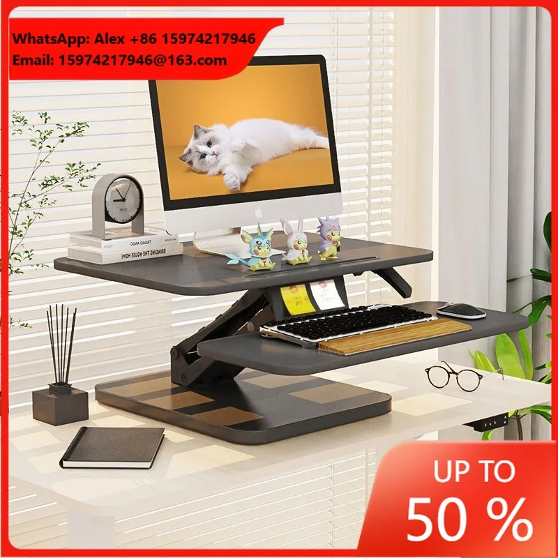 Joyworker Steel Standing Height Adjustable Computer Stand Modern Minimalist Style Foldable Laptop Desk Gsd75