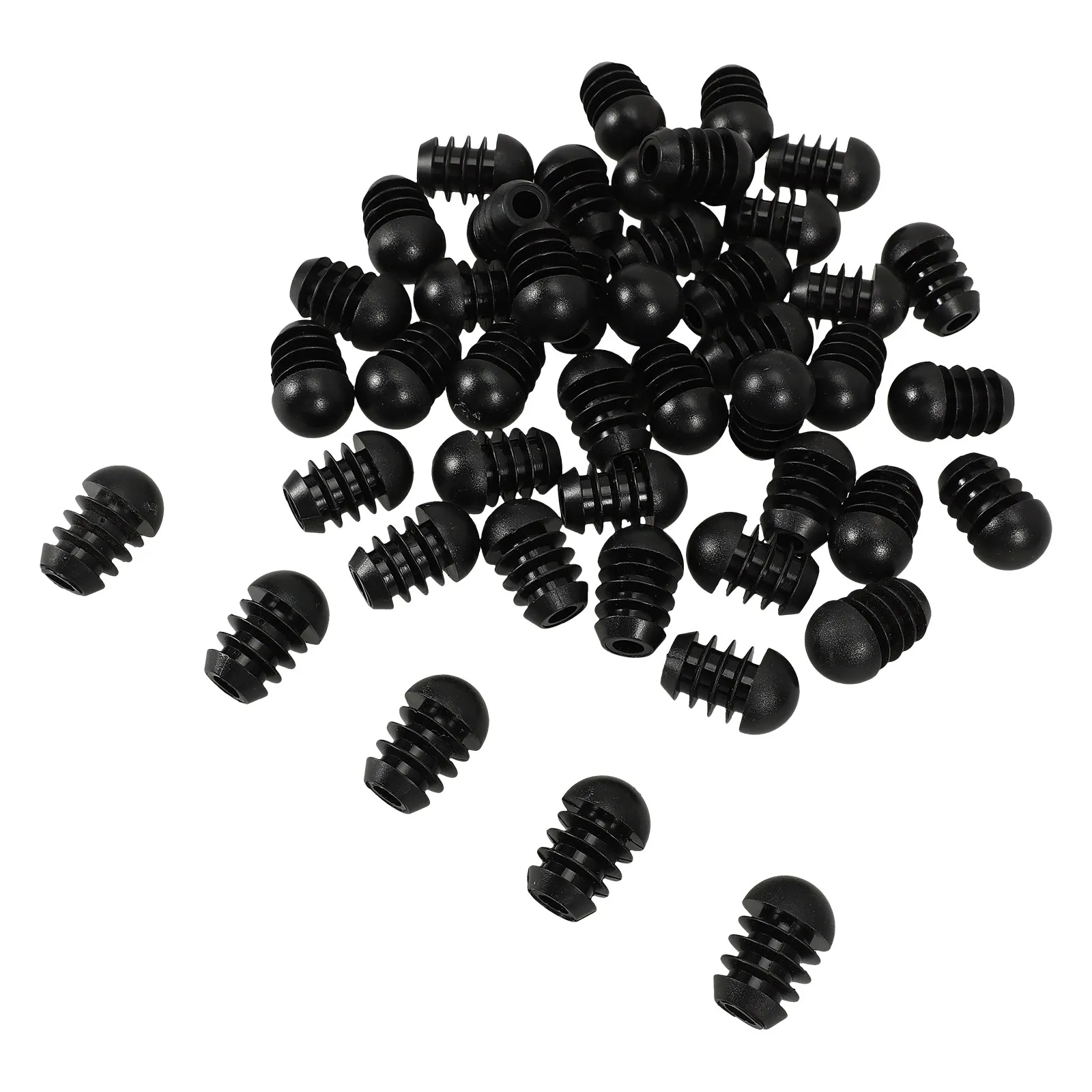 50Pcs Plastic Tubing End Caps Chair Leg Caps Table Legs Plugs Furniture Foot Protectors Floor Damage Prevention
