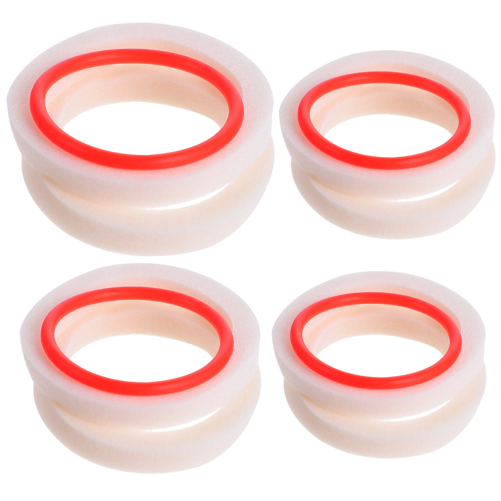 

8 Oil Seal Sponge Rings 4 Red Circles Front Fork Absorbing Bike Maintenance Rubber Sponges Accessories Replacement Part
