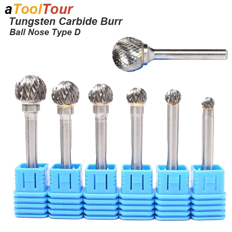 Ball Head Die Grinder Bits Carving Abrasive Tools Tungsten Rotary File Carbide Burr Milling Cutter Drill For Metal Wood Plastic