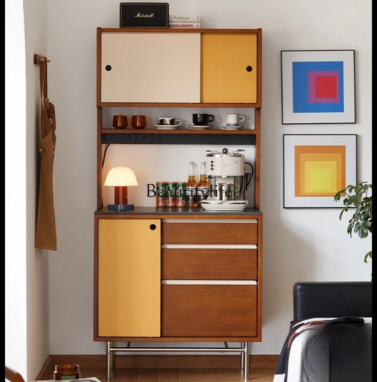 

Nordic Retro Sideboard Wall-Mounted Storage Narrow Simple Tea Cabinet