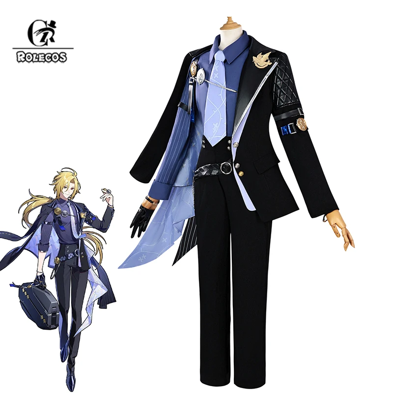 

ROLECOS Game Zenless Zone Zero Hugo Vlad Cosplay Costume Mockingbird Member Men Uniform Halloween Cosplay Party Outfit