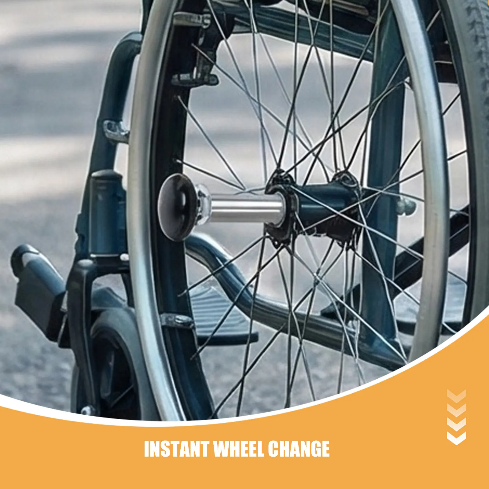 Stainless Steel Quick Release Rear Axle 12mm x 110mm for Sports Mobility Wheelchairs – Silent Smooth Ball Lock