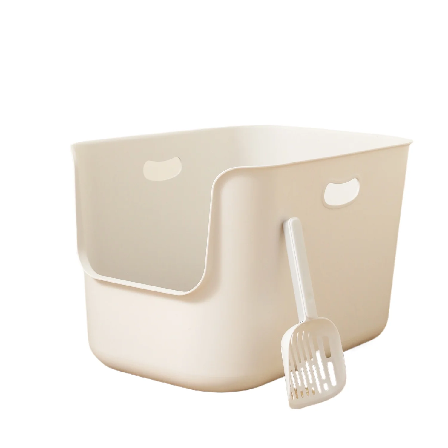 

Large Open Cat Litter Box Extra Large High Sided Anti Scatter Deep Thickened Cat Toilet Easy Clean Big Cat Litter Pan Pet