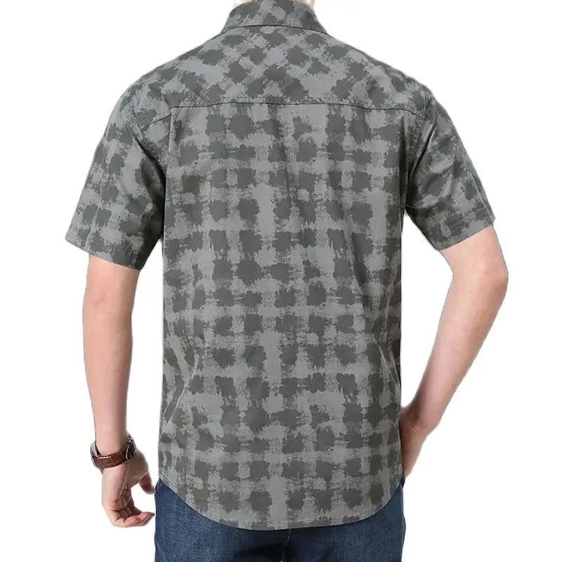 Fashion Mens Shirt Casual Business Shirt Short Sleeve Military Cargo Shirts High Quality Cotton t Shirts Work Top Male Clothes