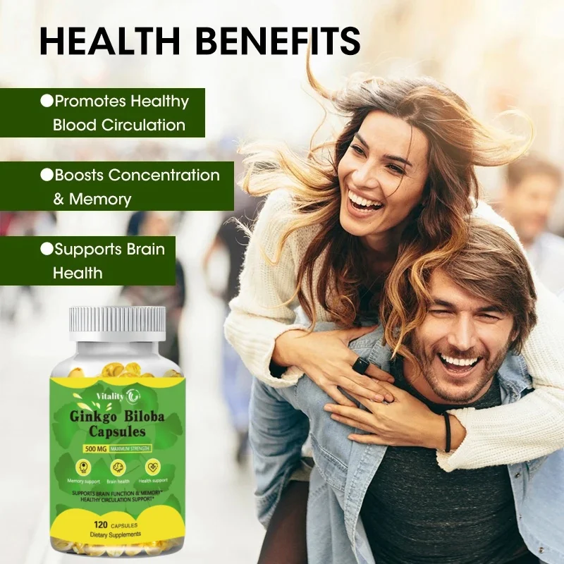 Vitality Ginkgo Biloba Extract, Improves Brain, Memory, Improves Circulation, Improves Cognitive Function, Increases Energy