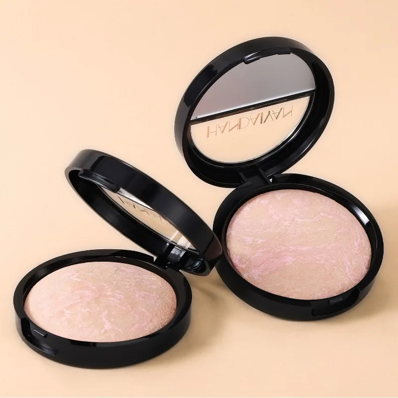 Baked Powder Matte Face Foundation Oil Control Compact Long Lasting for Face Makeup Glow Correcting Concealer Powder Makeup