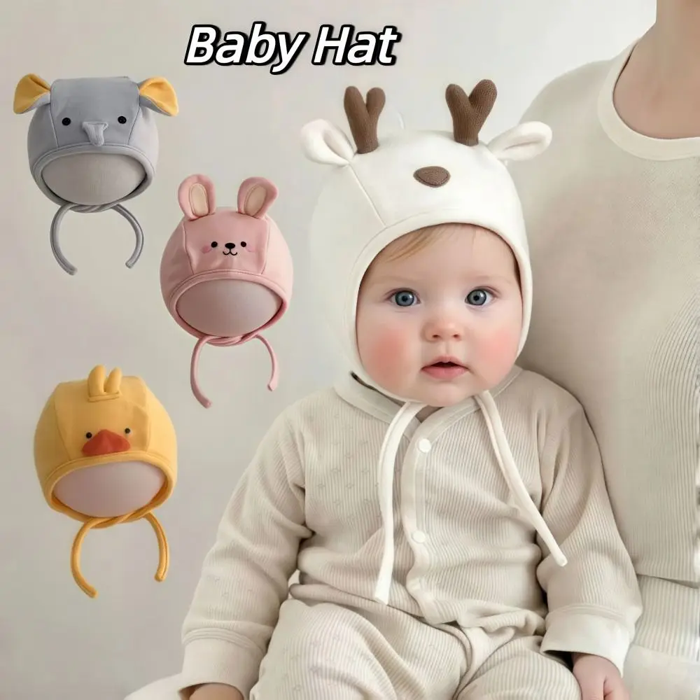 

Детская защитная шапка с мультяшными животными, мягкая ветрозащитная теплая шапка для малышей, легкие однотонные детские зимние шапки для детей 8-18 месяцев