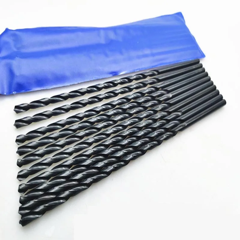 0.5mm-16mm x 60mm-227mm HSS M2 Black Oxide Long Twist Drill Bit For Metalworking Alloy Steel & Cast Iron