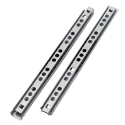 2PCS Kitchen Cupboard Drawer Slides Furniture Guide Rail Full Extension Parts Width 17mm Color As Pictures Show