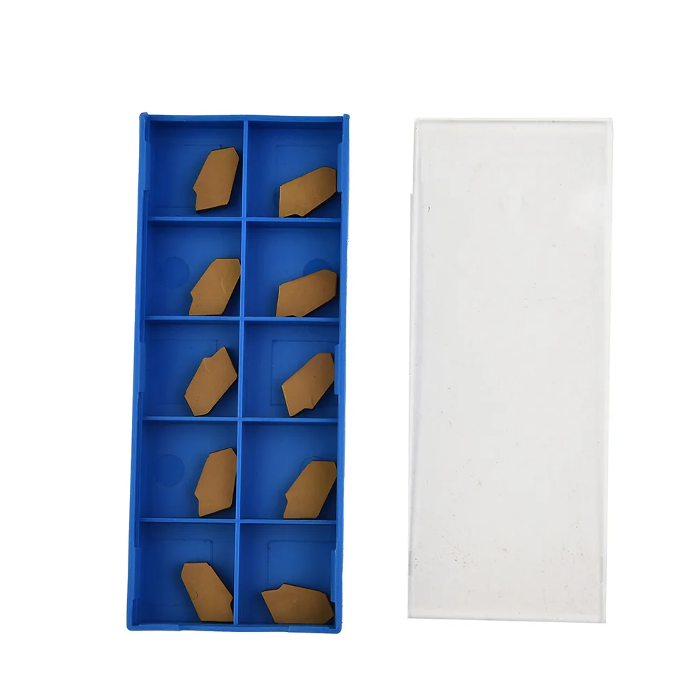10pcs ZQMX 3N11-1E SP300 GTN-3 3mm Gold Carbide Inserts For CNC For Lathe Steel Semi-Finishing Grooving Tool Holder YBC251 Grade