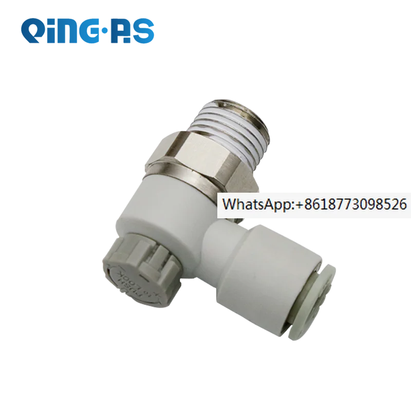 5PCS Throttle speed control valve AS1201F-M5-04A pneumatic PU air pipe joint AS2201F-01-2-06SA/08SA