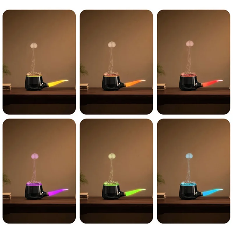 ASWUT-Tobacco Pipe Aesthesia ناشر رائحة مع لهب المرطب نموذج قنديل البحر ضباب للمنزل والمكتب