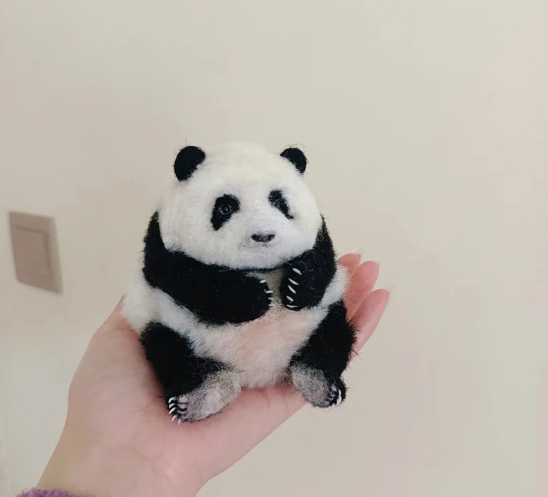 DIY ręcznie robiona wełniana zestaw filcowy Panda