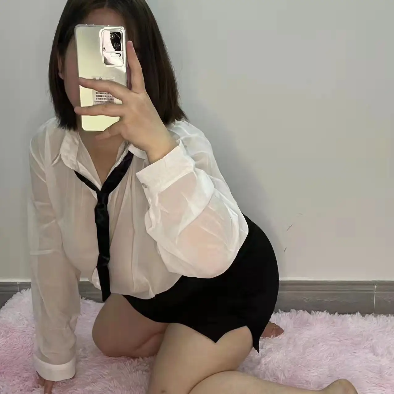 New Fashion Women\'s Sexy Plus Size Transparent Roleplay Office Lady Uniform Lady Large Size Night Club Cosplay Student Costumes