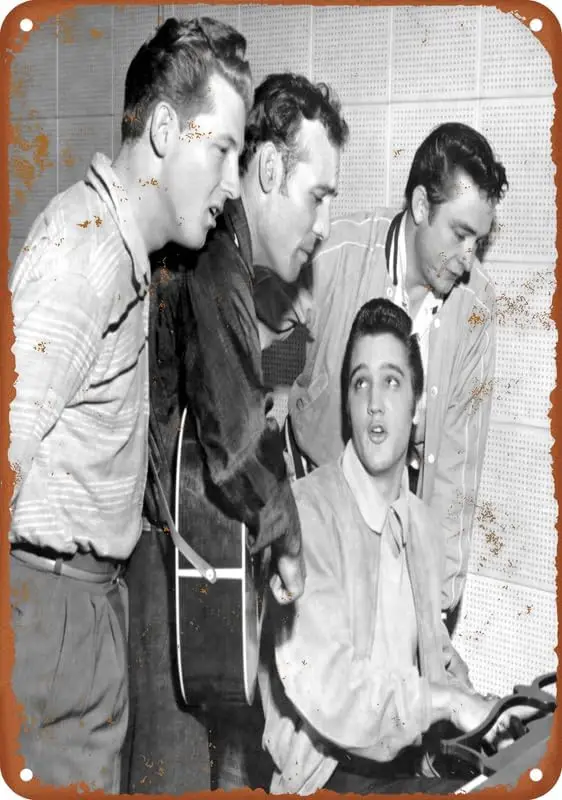 Million Dollar Quartet Poster Vintage Metal Tin Sign Aluminum Signs Wall Art Home Decor Bedroom Kitchen Cafe Pub Plaque 8X1 sign