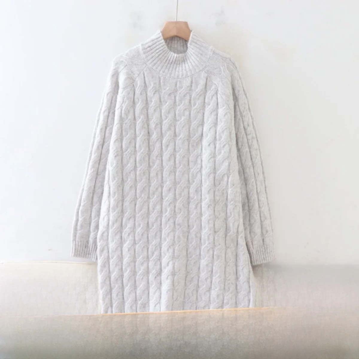 

Женский пуловер большого размера средней длины, круглый Ne Long Sve, теплый, теплый, осенне-зимний, модный, эластичный...