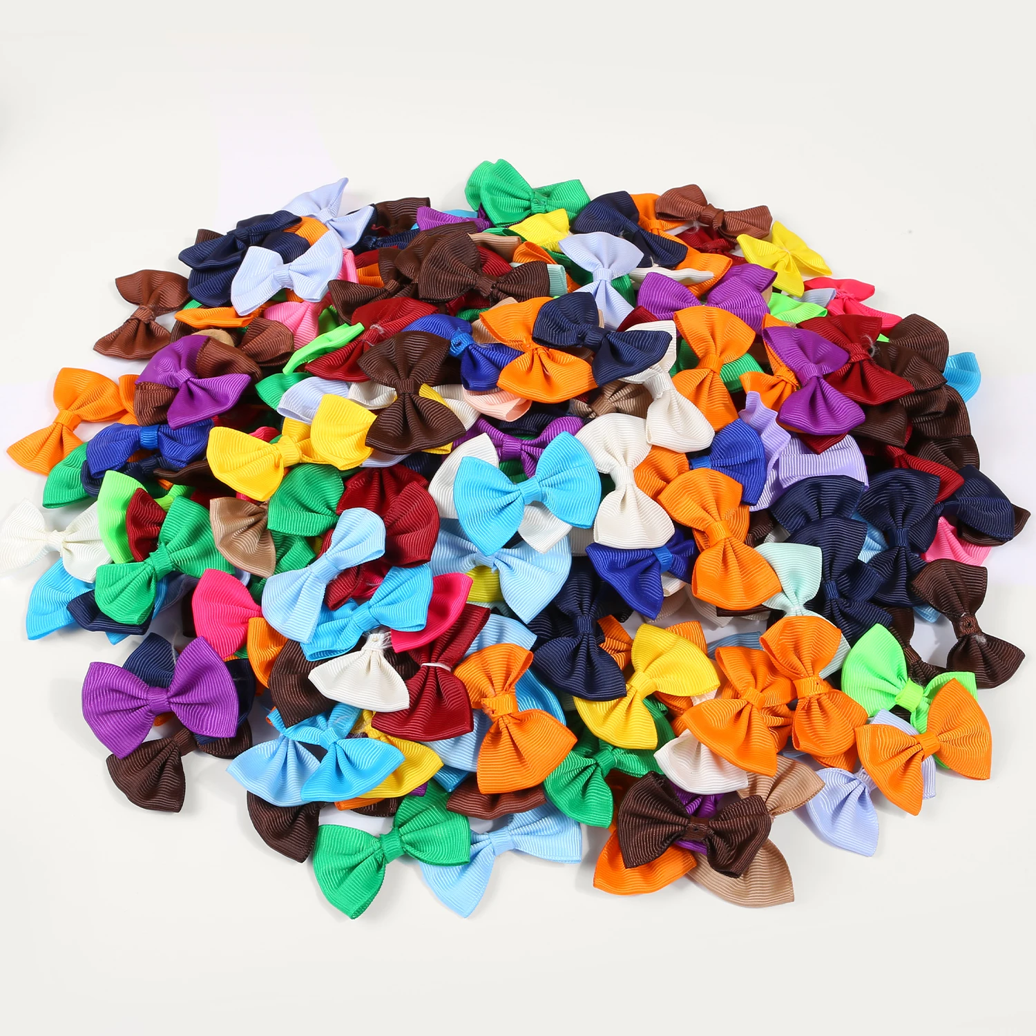 40pcs Random Colors 2.1in 5cm Stain Solid Colors Bow For DIY Handmade Handicraft Tie Gift Bag Shoes Hat Decor Accessories