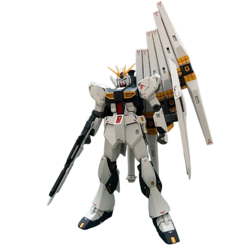 Sci-Fi Anime Robot Model Collectible Figure - Large Shield Funnel Accessories Detailed Streamlined Armor In White Black Orange