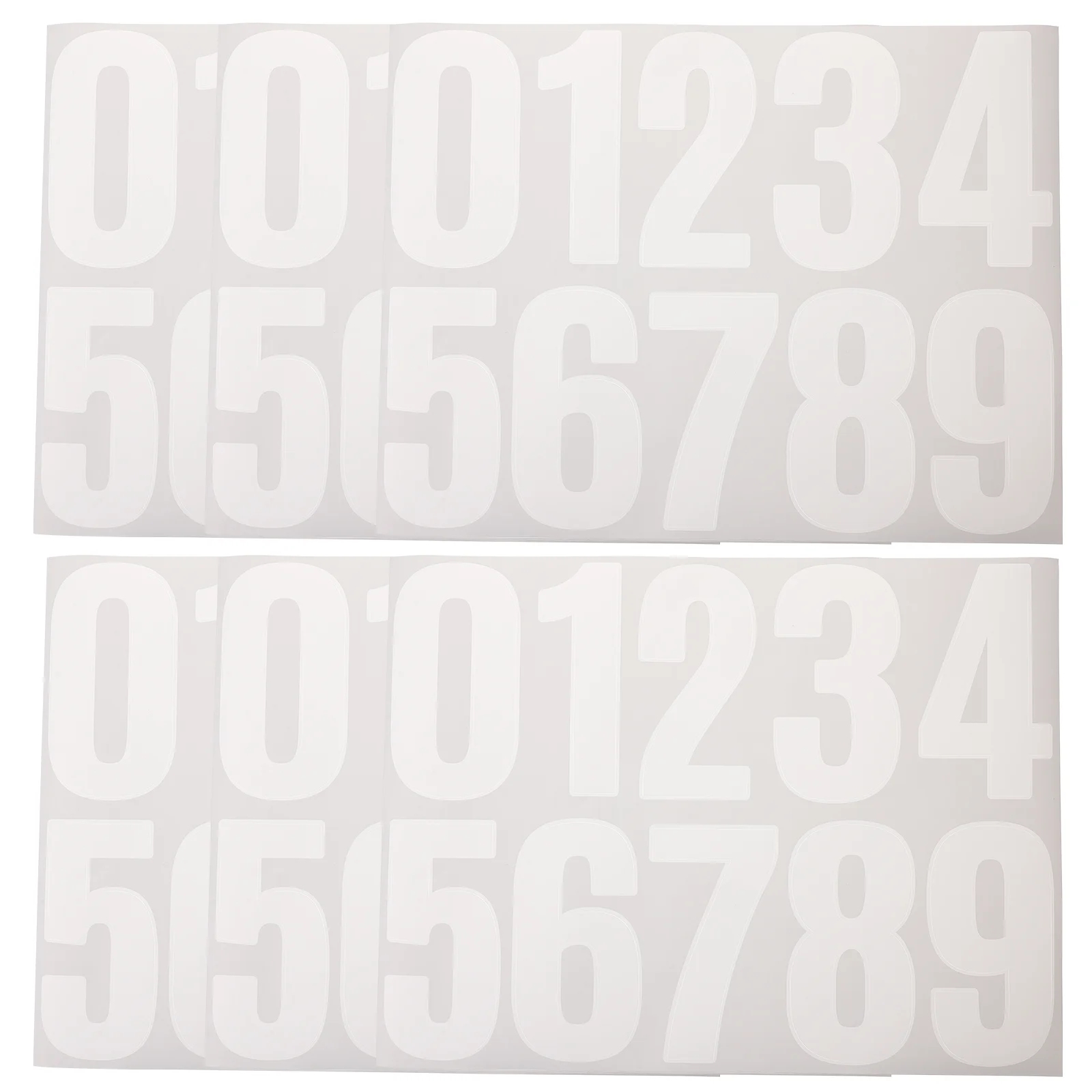 

6 Sheets 4 Inch Digital Stickers White Address Numbers for Outside Mailbox Trash Can Waterproof Self Adhesive Number Decals