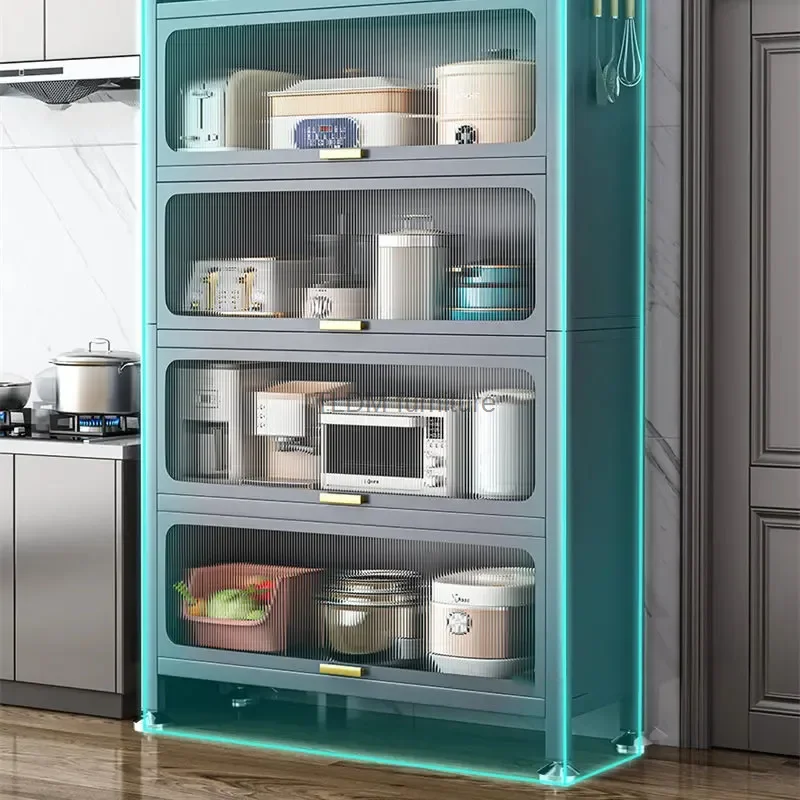 Floor Multi-layer Kitchen Cabinet Modern Kitchen Rack Storage Cabinet Home Furniture Multifunctional Cabinet for Kitchen A