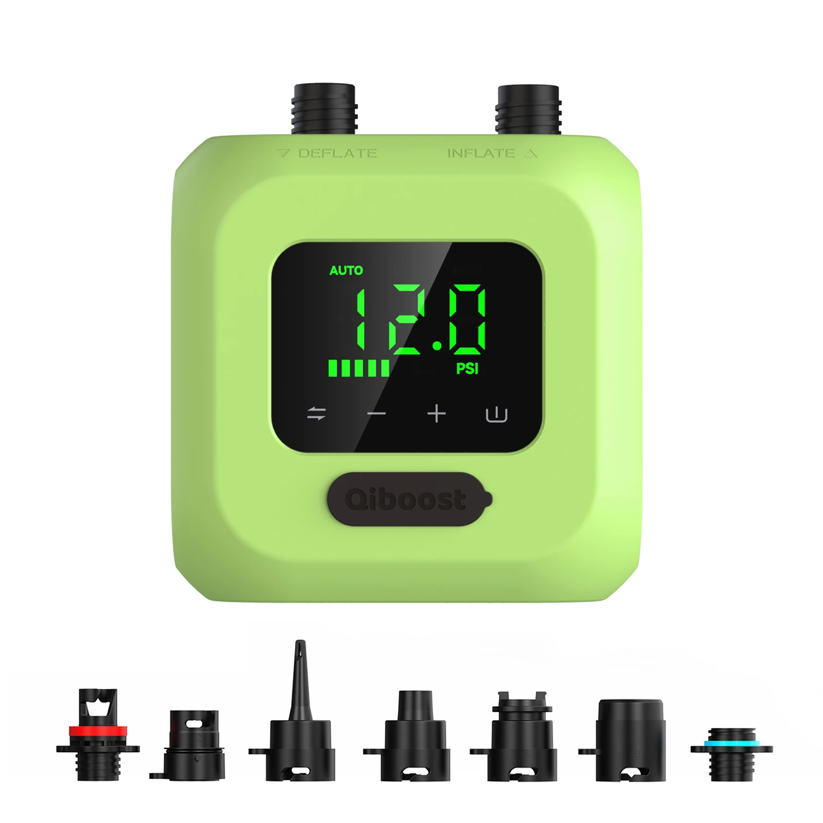 Rechargeable Battery-Powered 0-20PSI 400+100L/min Flow Inflatable Stand-Up Paddle Board Air Pump