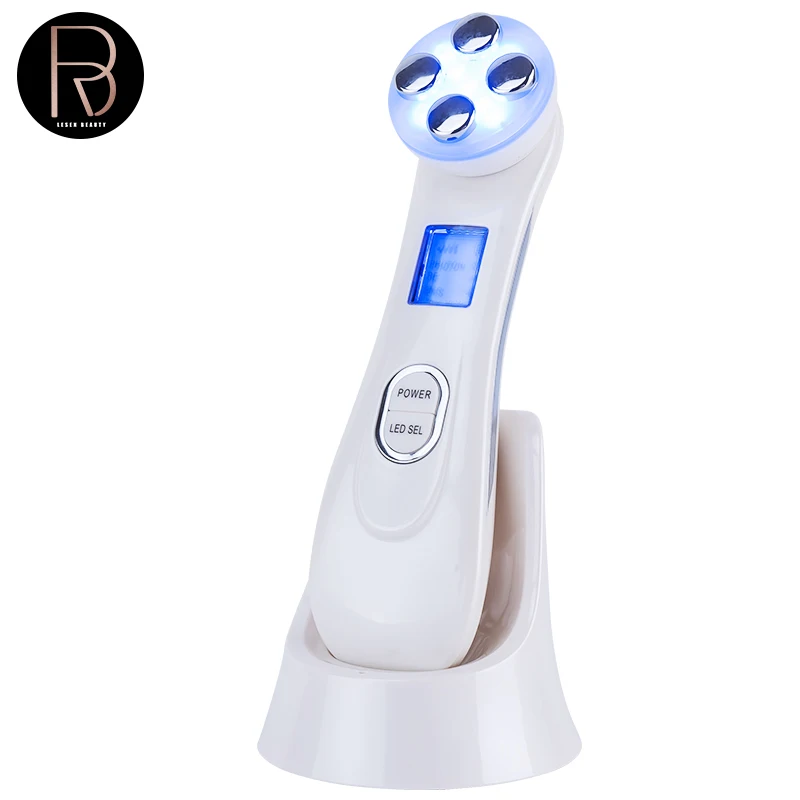 เครื่องนวดหน้าด้วยไมโครเคอร์เรนท์ การบำบัดด้วยคลื่นความถี่วิทยุบนใบหน้า การดูแลผิวหน้าเพื่อขจัดริ้วรอยและบำรุงผิว ใหม่