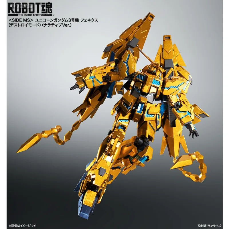 BANDAI Original ROBOT Soul Series Unicorn 3 Phoenix NT Ver Anime figura de acción modelo juguetes modelo móvil adornos regalos para niños