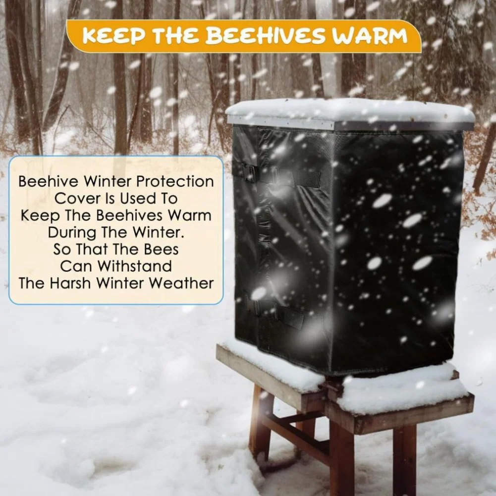 Winter Beehive Insulation Cover – Adjustable Waterproof 600D Oxford Cloth For Cold Weather Protection