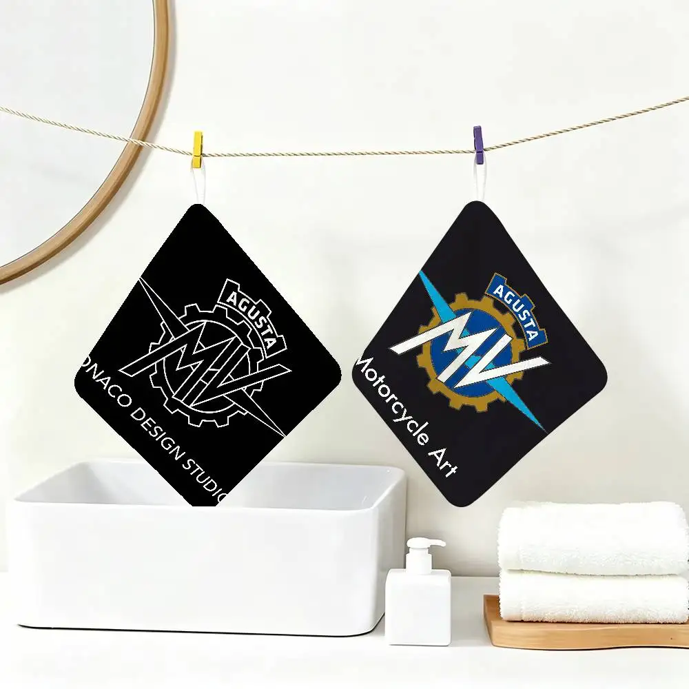 Motorcycle A-Agus-taS Brand M-MVS Hanging Style Hand Wiping Towel, Polyester Cotton, Anti-fade for Indoor Kitchen Living Room