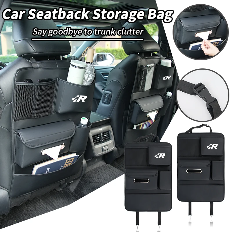 Car Seatback Organizer Anti-Kick Pad Trunk Storage Bag Accessories For VW Scirocco Jetta Beetle Golf Passat Polo Tigu