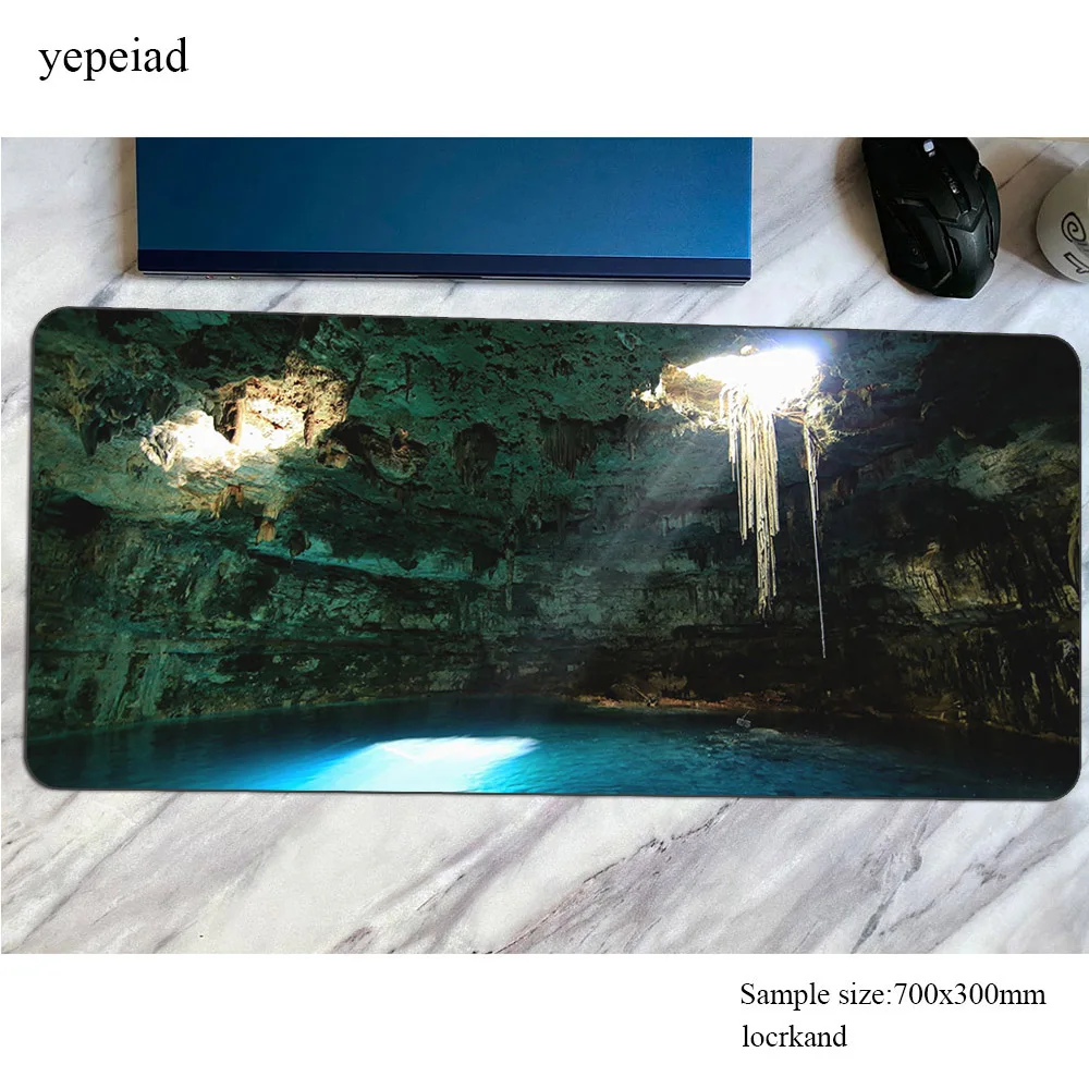 Caves mouse pad Natural Rubber gaming mousepad anime 800x300x4mm office notbook desk mat Kawaii padmouse games pc gamer mats