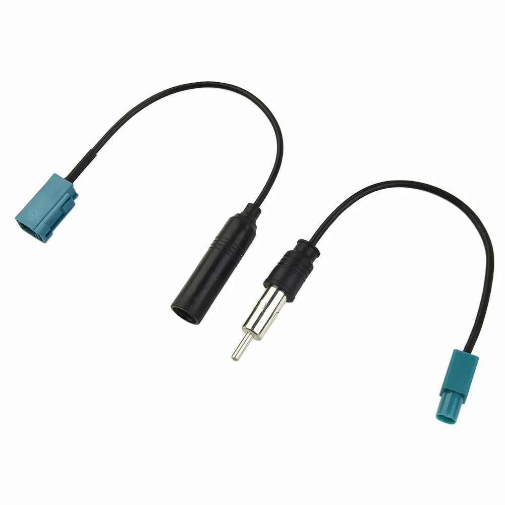 2PCS Car FM AM Stereo Radio Antenna ForFakra Adapters Stereo FM AM Radio Antenna Adapter Cable ForFakra Z To DIN Car Exterior