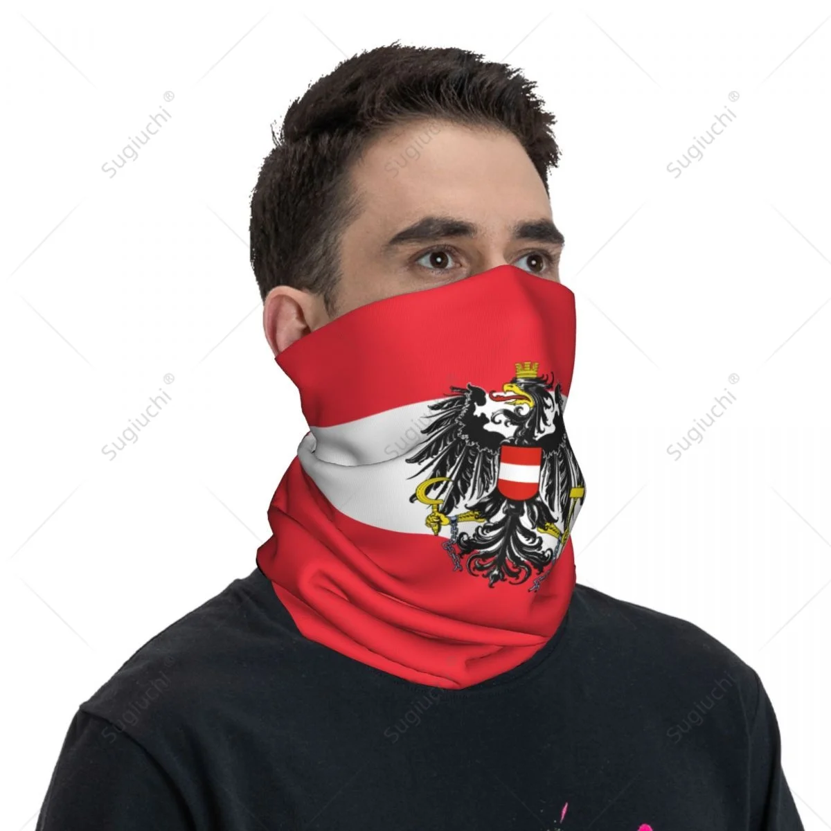 Unisex Austria Flag Neckerchief Scarf Neck Face Mask Scarves Neck Warmer Seamless Bandana Headwear Cycling Hiking