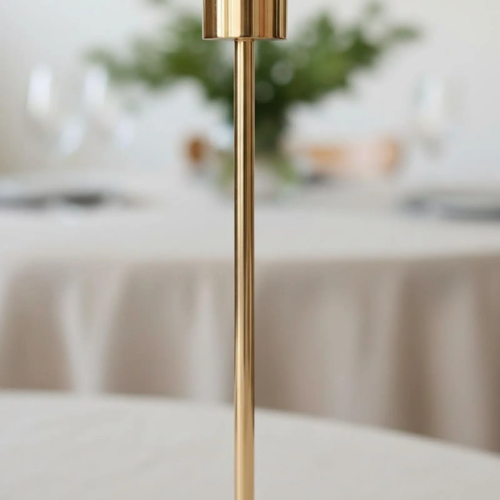 Gold Metal Candle Holder Set 4