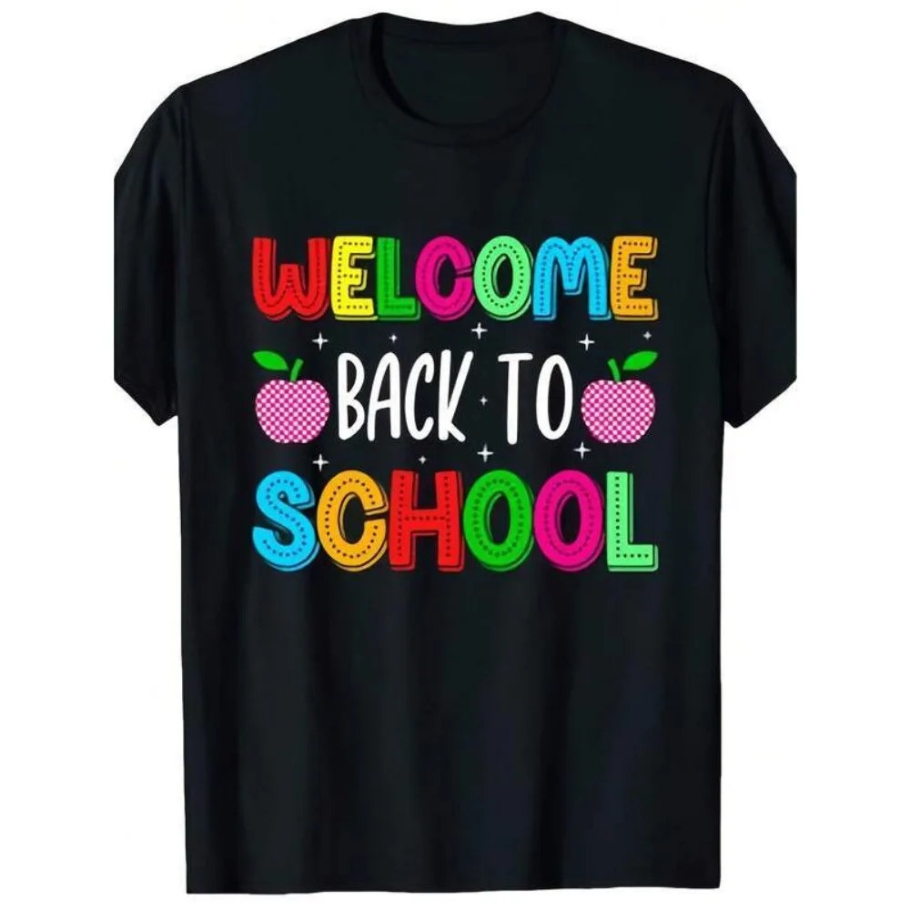 

Boys Girls T-Shirt- Welcome Back To School" Cotton T-Shirt For Teens