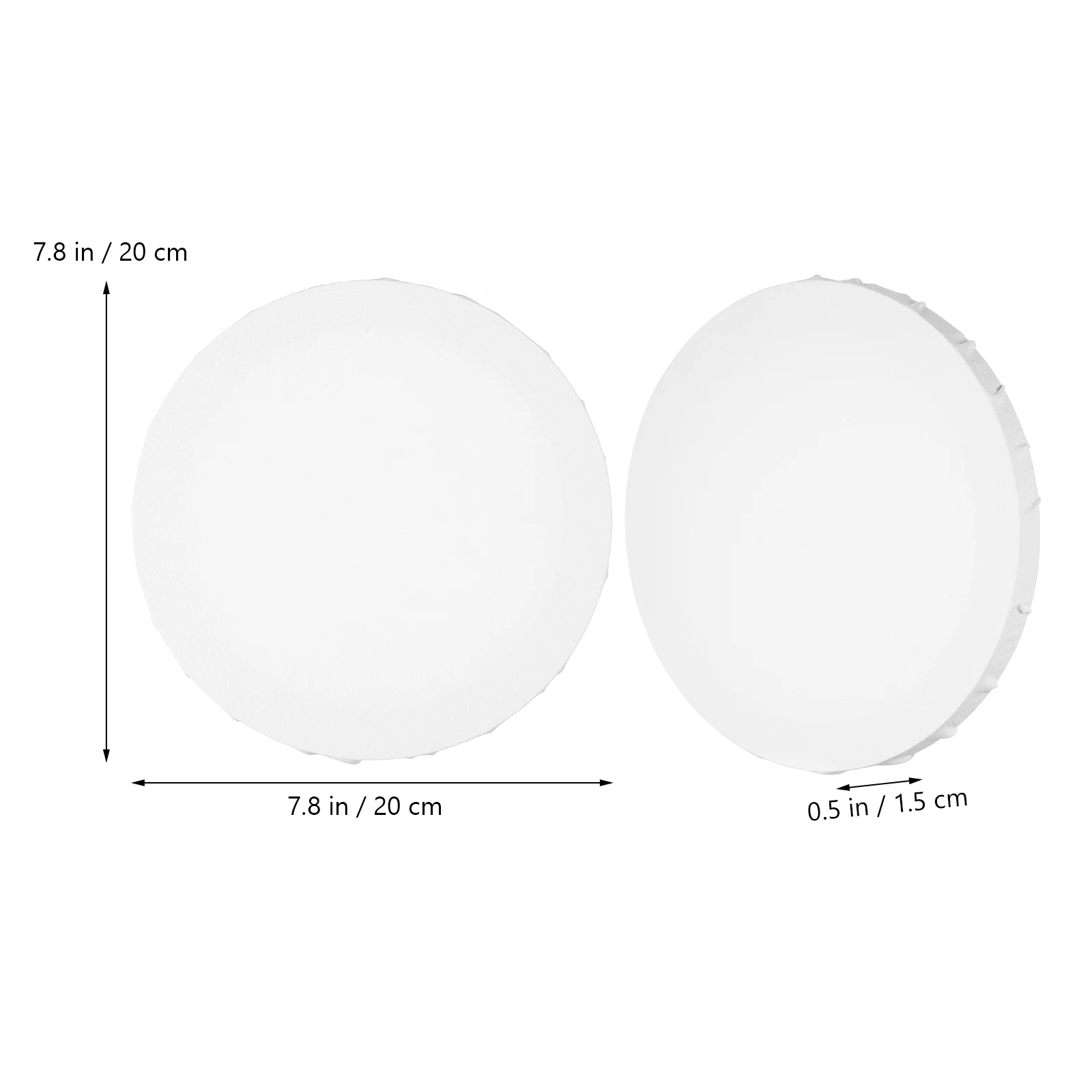 

3pcs Round Canvas Painting Boards 20X20cm Durable Oil Art Frames for DIY Craft Projects Long Lasting Practical Panels